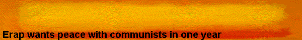  Erap wants peace with communists in one year 