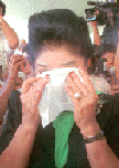 Imelda Marcos crying